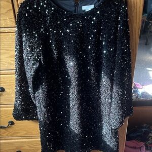 H&M Sparkling Black Sequin Dress